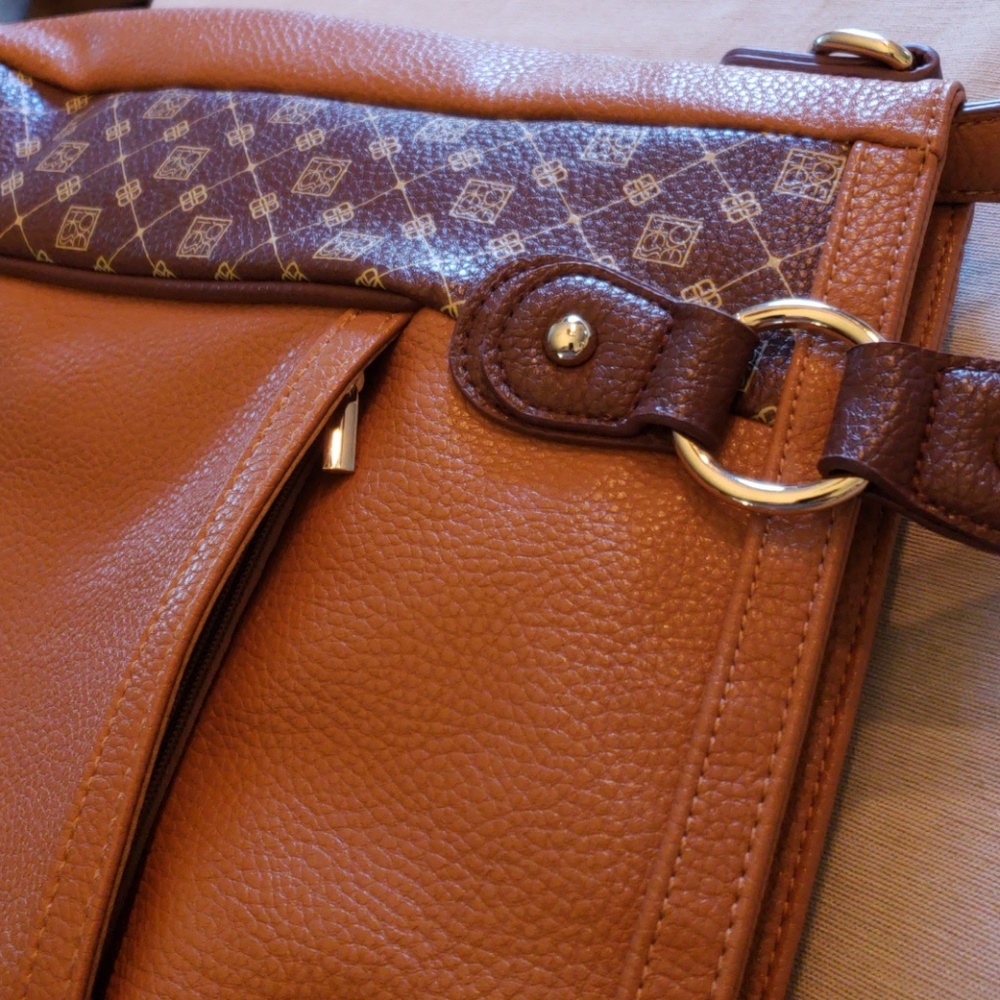 Jose Hess Carmel Chocolate  Large Satchel Bag - Picture 6 of 8